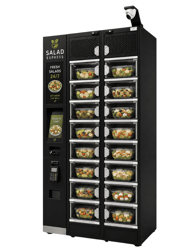 Salad vending machine as a healthy-food vending business direction